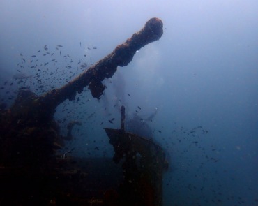 仇东平水摄作品65-沉船-春蓬炮舰_每日一照2021_海富瑜